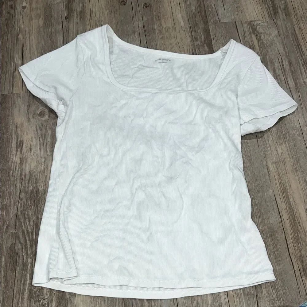 Old Navy White Short Sleeve Women's Tee
